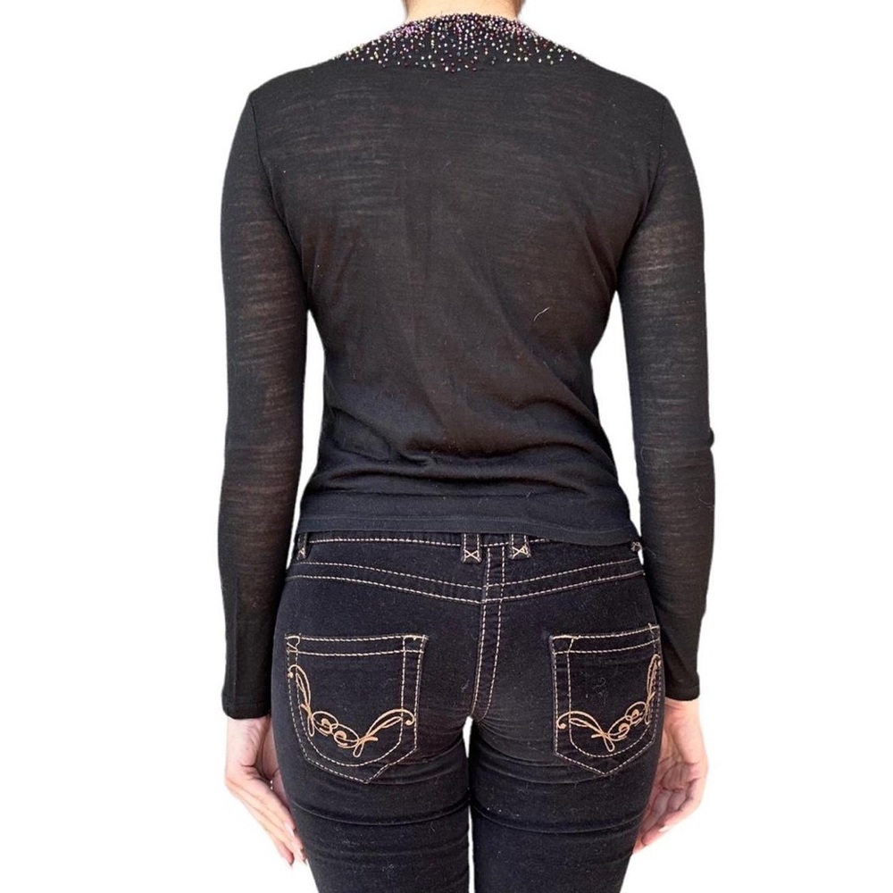 French Connection beaded black cardigan - Picture 3 of 3
